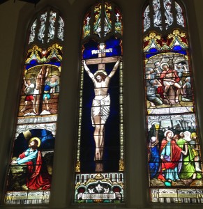 Crucifix stained glass